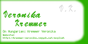 veronika kremmer business card